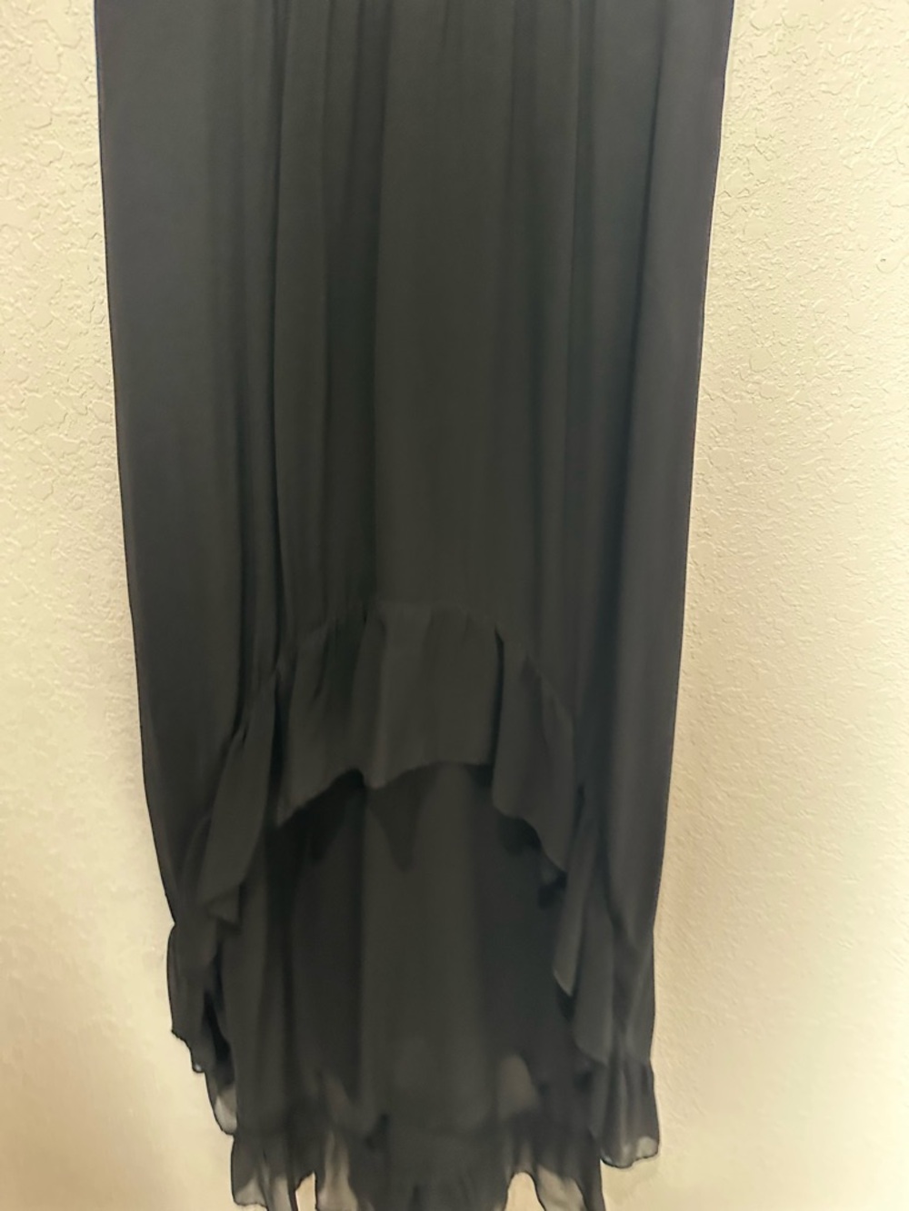 The Kooples Black Ruffle High-Low Sleeveless Dress - Designer Size 1 - Picture 3 of 10